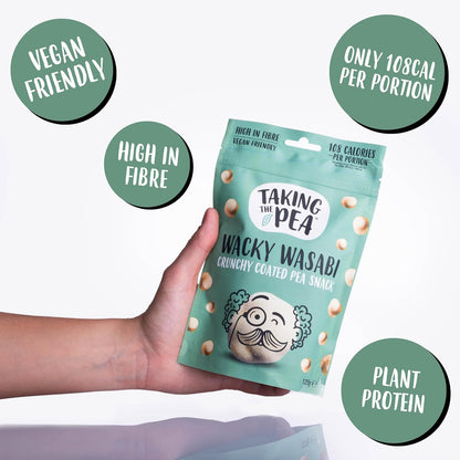 Taking The Pea Wacky Wasabi Crunchy Coated Peas - 125g (Box of 7)