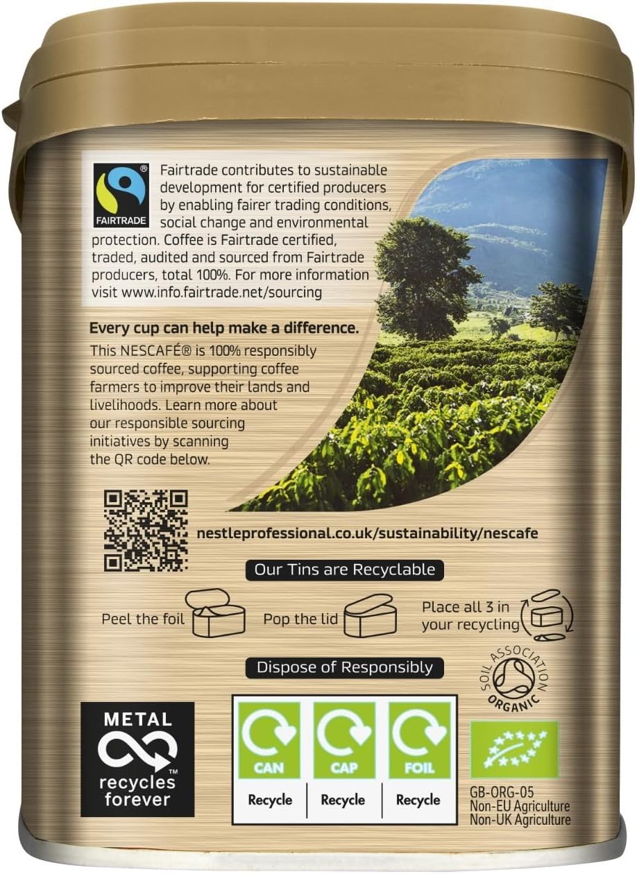 Nescafe Organic Fairtrade Instant Coffee 500g Tin