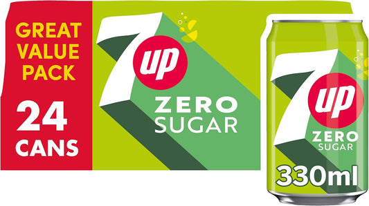 7UP Zero Sugar - 330ml Cans (Case of 24)