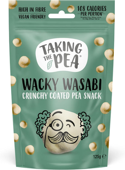 Taking The Pea Wacky Wasabi Crunchy Coated Peas - 125g (Box of 7)