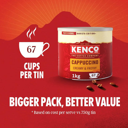 Kenco Cappuccino Instant Coffee - 1kg Tin