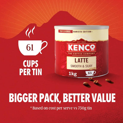 Kenco Latte Instant Coffee - 1kg Tin