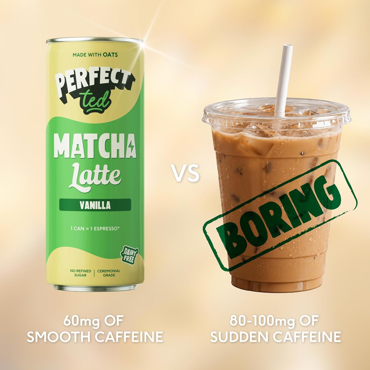 PerfectTed Matcha Latte Vanilla 250ml - Case of 12
