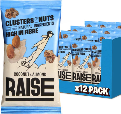 Raise Snacks Coconut & Almond Clusters of Nuts & Seeds - 35g (Pack of 12)