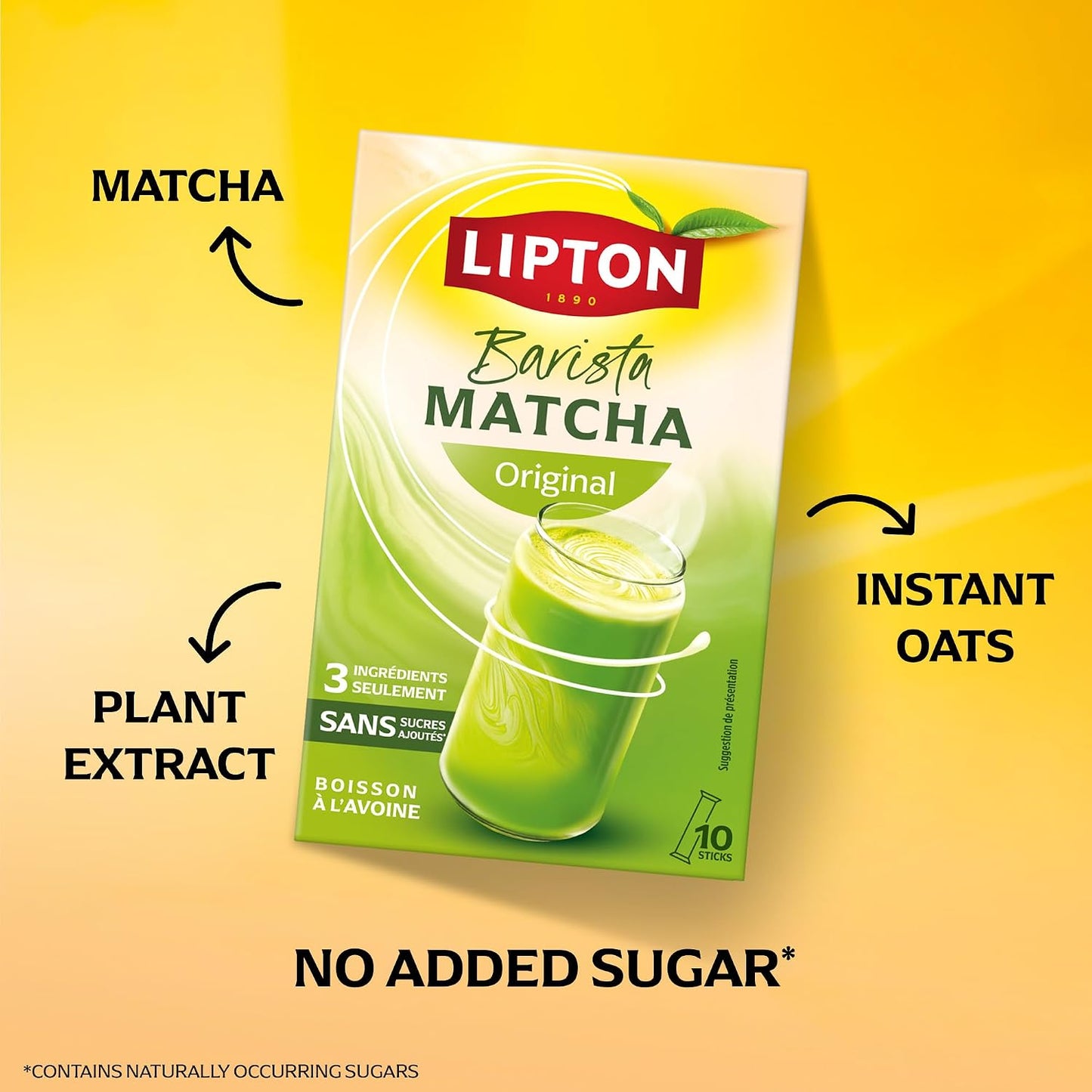 Lipton Barista Matcha Oat Latte Sachets - Pack of 10