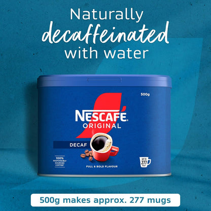 Nescafe Original Decaf: Coffee Tin 500g