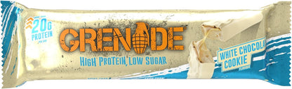 Grenade  White Chocolate Cookie High Protein, Low Sugar Bar - 60g (Box of 12)
