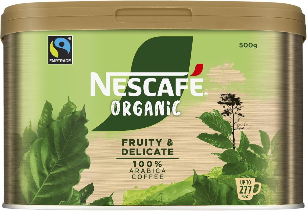 Nescafe Organic Fairtrade Instant Coffee 500g Tin