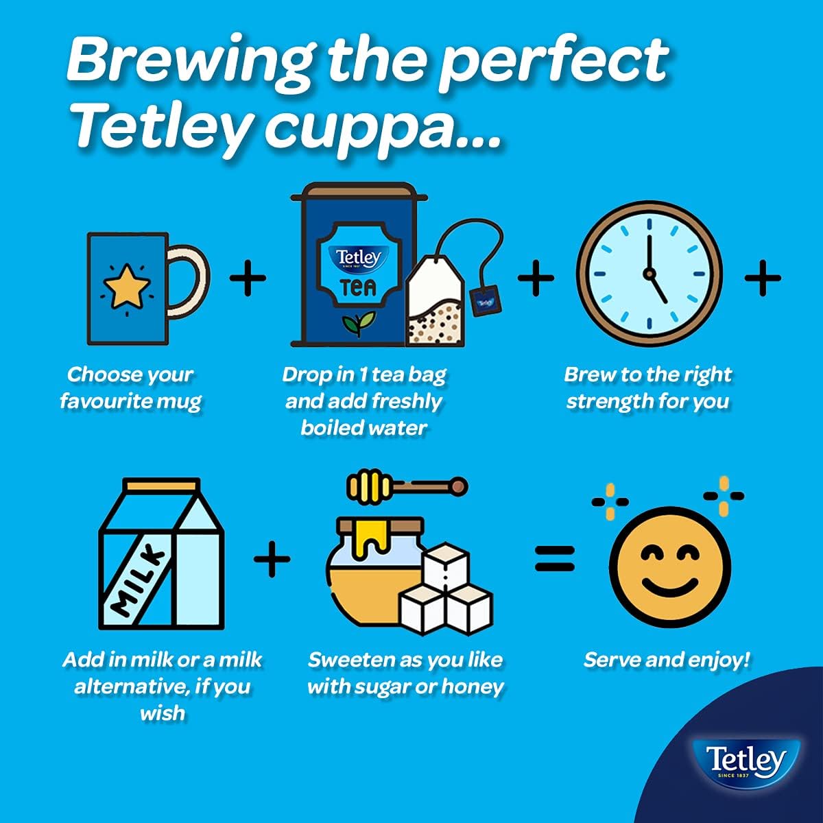 Tetley Tea: Envelope Tea Bags - Individually Wrapped Bags (Box of 200)