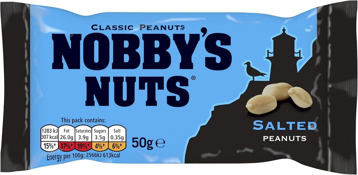 Nobby's Nuts Classic Salted Peanuts - 50g (Box of 24)