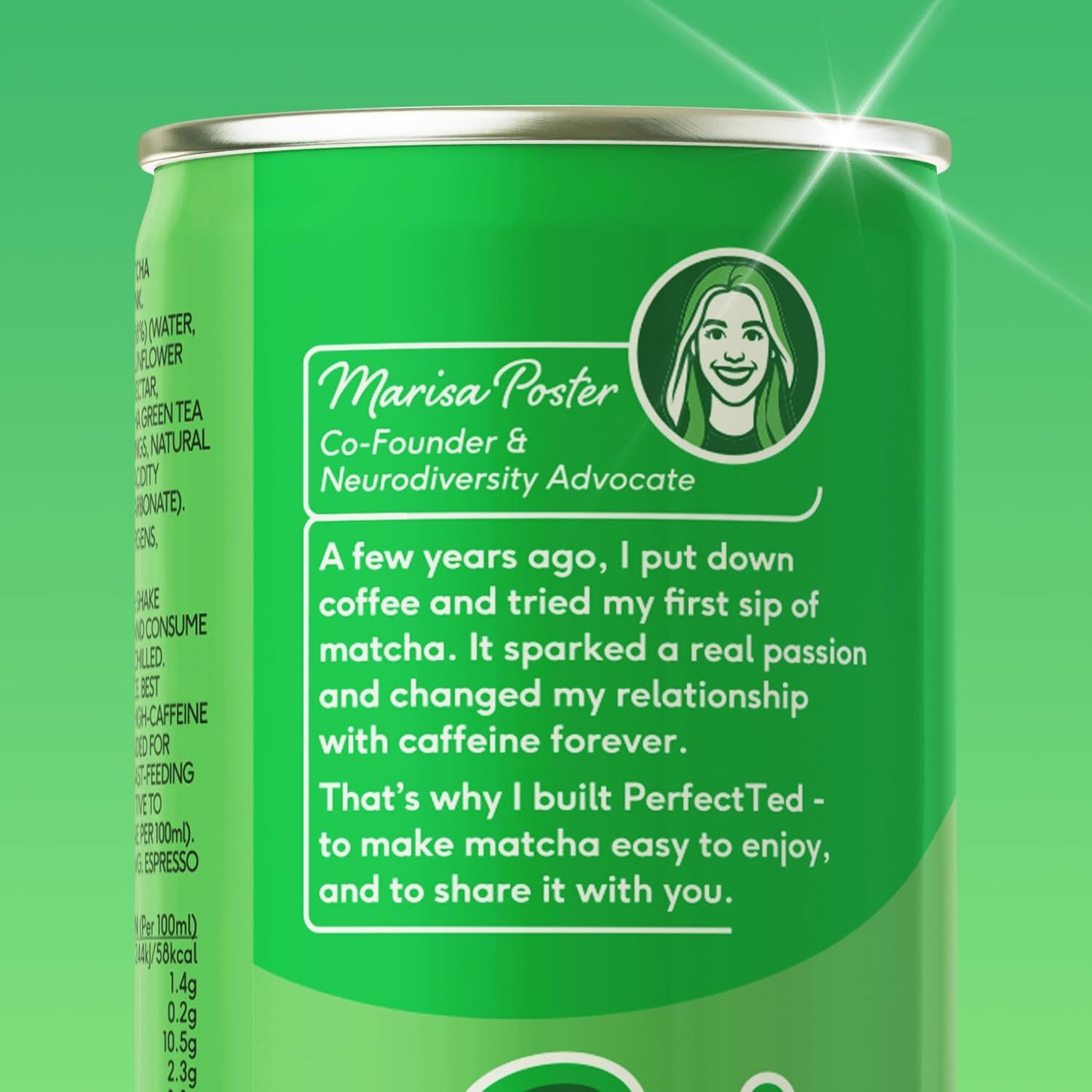 PerfectTed Matcha Latte Vanilla 250ml - Case of 12