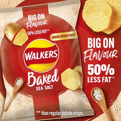 Walkers Baked Sea Salt Potato Crisps 37.5g (Box of 32)