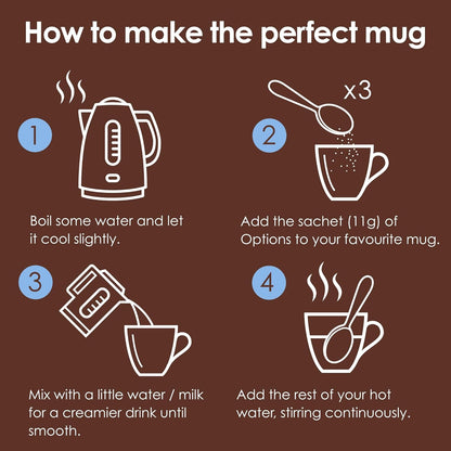 Options White Hot Chocolate Sachet Portions (Box of 30)