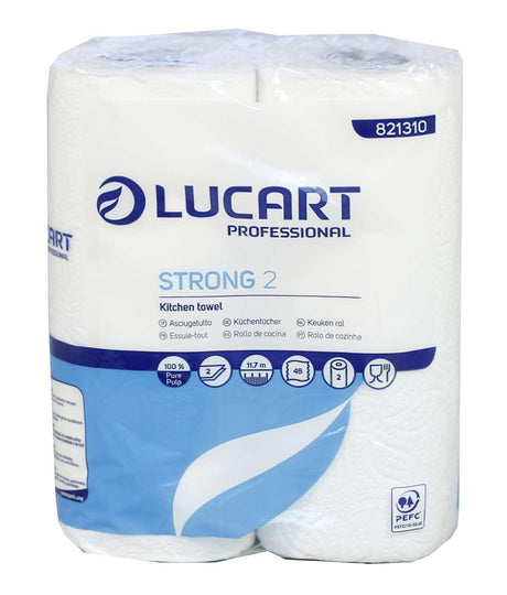 Strong Lucart 2ply Kitchen Rolls - (Twin Pack) - (48 Sheets) - Vending Superstore