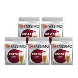 Tassimo Costa Latte Coffee Pods, 8 Capsules (Pack of 5)