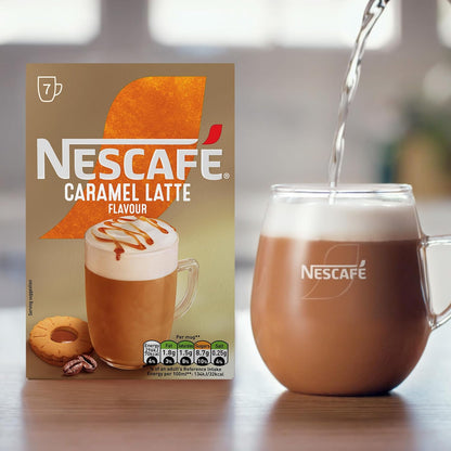Nescafe Caramel Latte Instant Coffee Sachets - Pack of 7