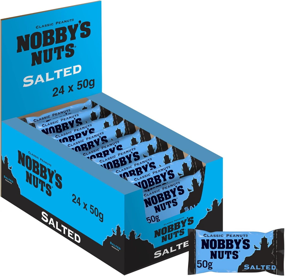 Nobby's Nuts Classic Salted Peanuts - 50g (Box of 24)