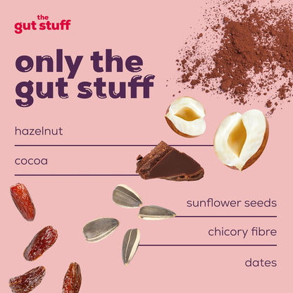 The Gut Stuff Cocoa & Hazelnut High Fibre Bar 35g - Box of 12