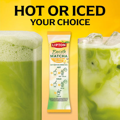 Lipton Barista Matcha Vanilla Oat Latte Sachets - Pack of 10