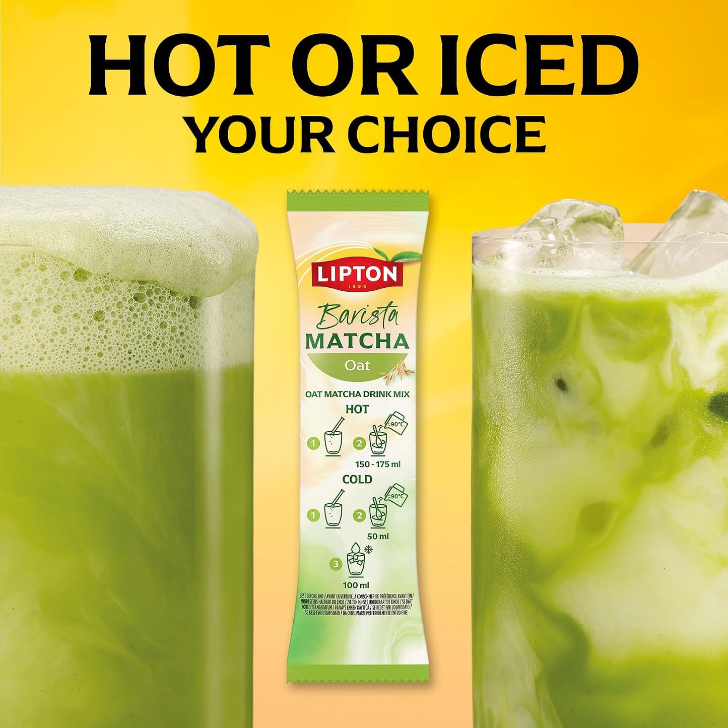 Lipton Barista Matcha Oat Latte Sachets - Pack of 10