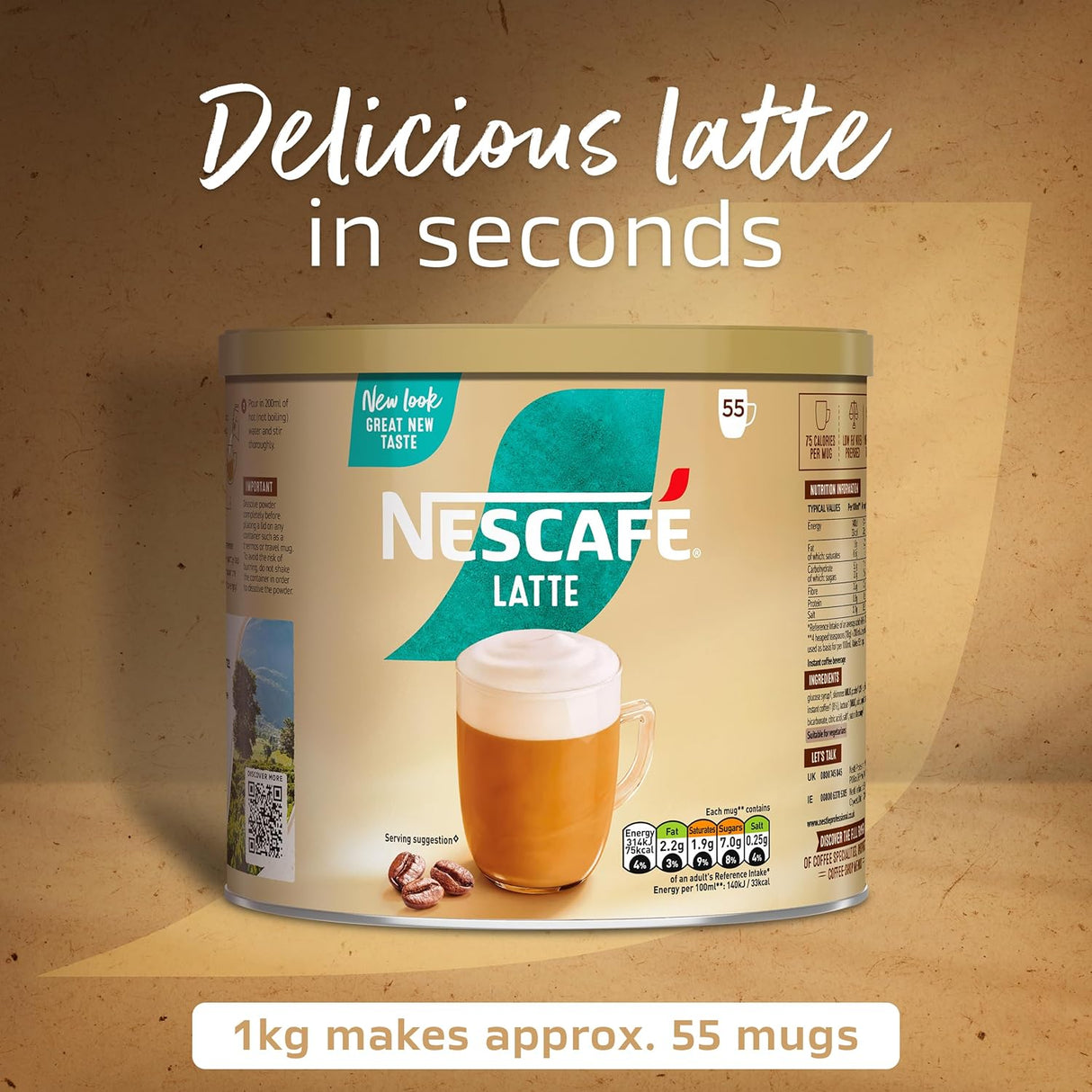 Nescafe Gold Latte: Coffee Tin 1kg