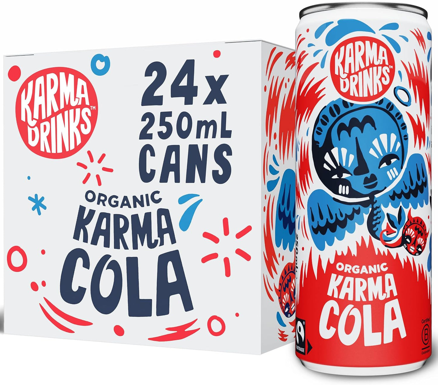 Karma Drinks Karma Cola Fizzy Soft Drink 250ml - Case of 24