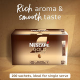 Nescafe Gold Blend: Individual Coffee Stick Portions - (Box of 200 Sachets)