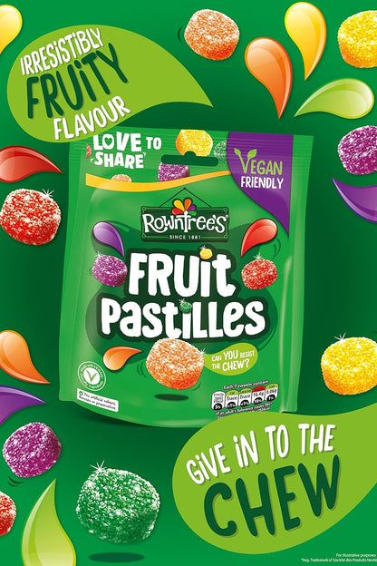 Rowntrees Fruit Pastilles Sharing Pouch Bag - 143g (Pack of 10)