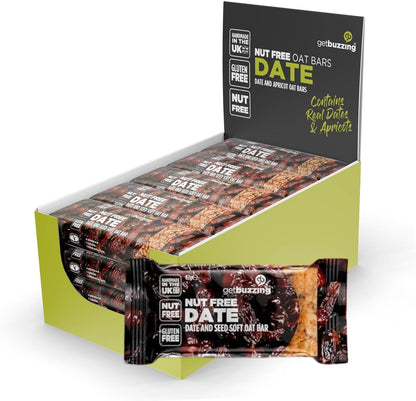 GetBuzzing Nut & Gluten Free Date Flapjack Bar 62g - Box of 20