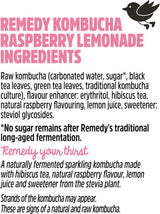 Remedy Kombucha - Raspberry Lemonade - 250ml Cans (Pack of 12)