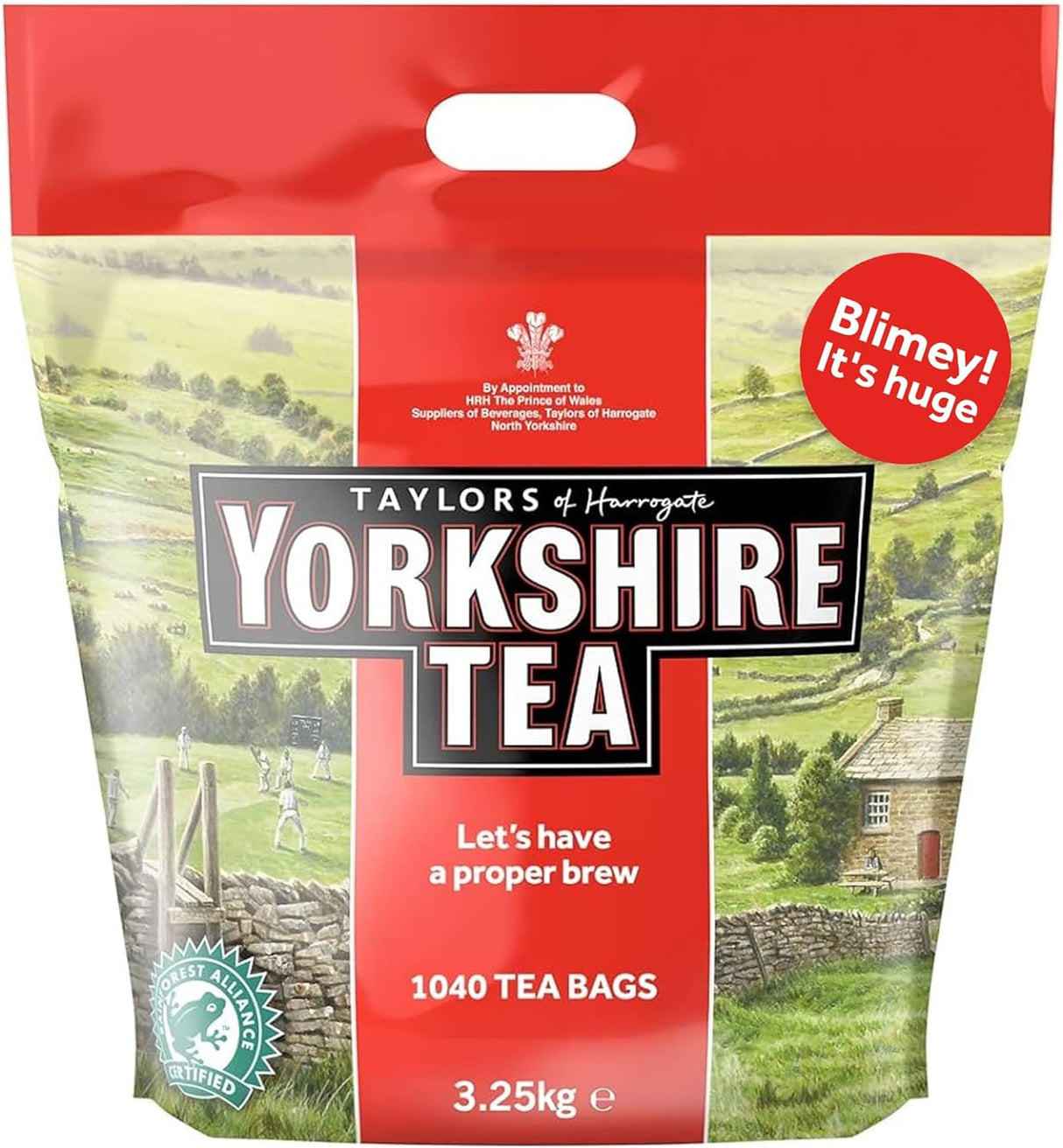 Yorkshire Tea: One Cup Catering Tea Bags - Bulk Bag - (Pack of 1040)