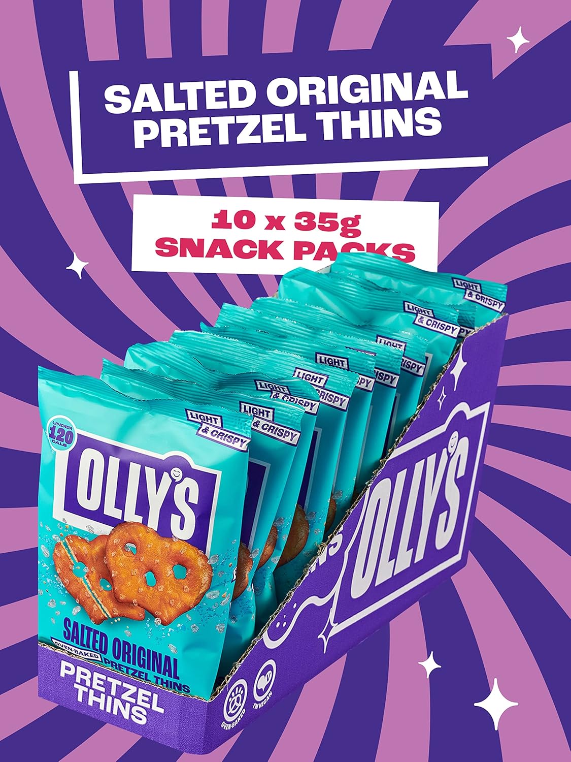 Olly's Pretzel Thins Original Salted 35g (Box of 10)