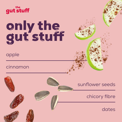 The Gut Stuff Apple & Cinnamon High Fibre Bar 35g - Box of 12