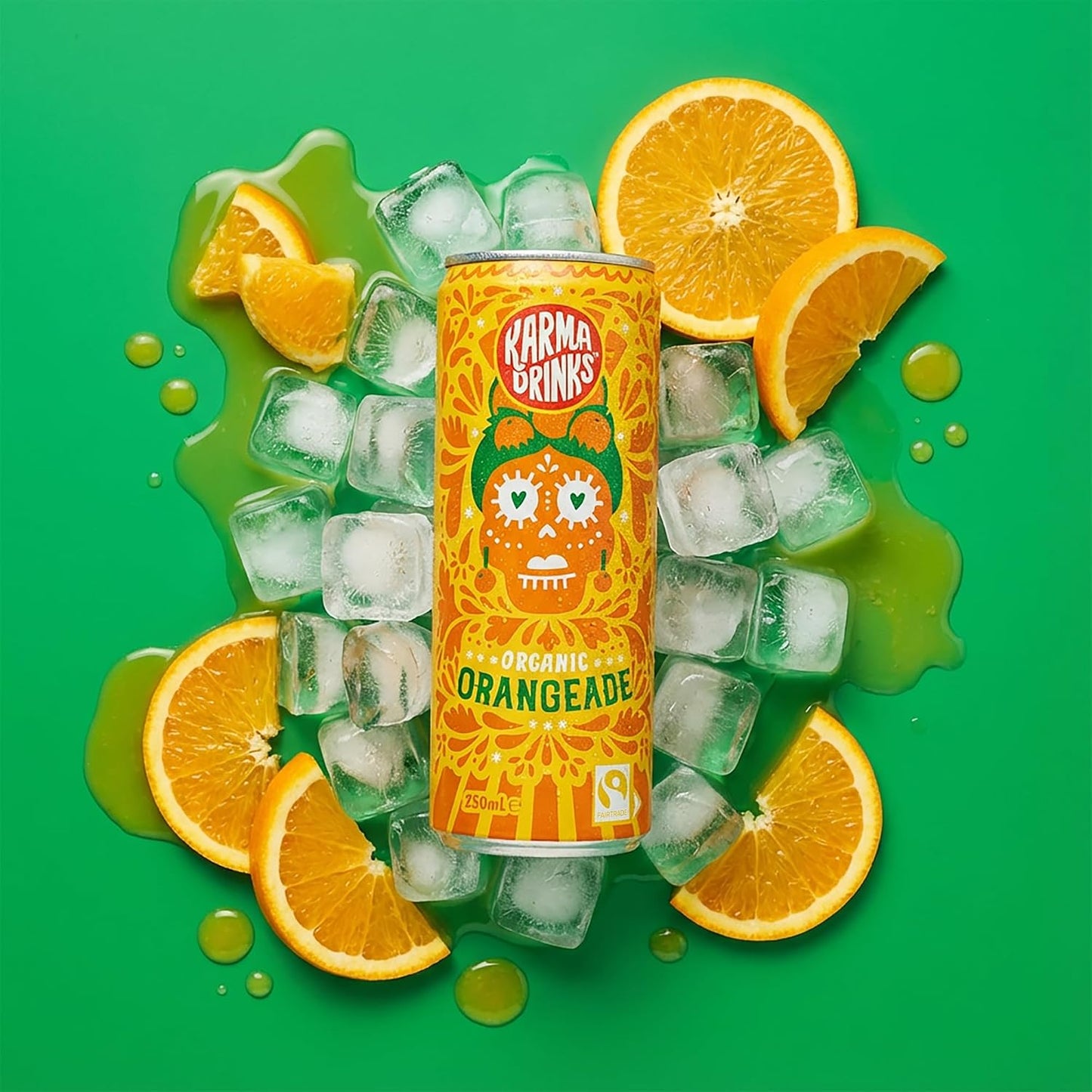 Karma Drinks Organic Orangeade Fizzy Soft Drink 250ml - Case of 24