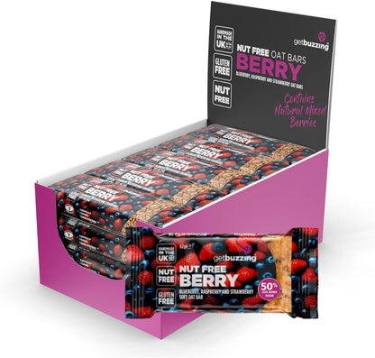 GetBuzzing Nut & Gluten Free Berry Flapjack Bar 62g - Box of 20