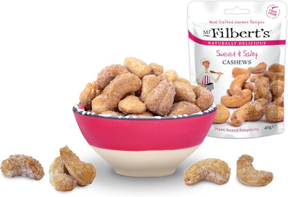 Mr Filbert's Sweet & Salty Cashews – 40g (Box of 20)