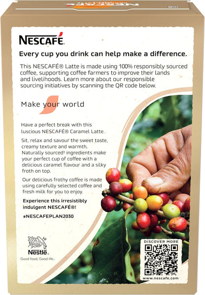 Nescafe Caramel Latte Instant Coffee Sachets - Pack of 7