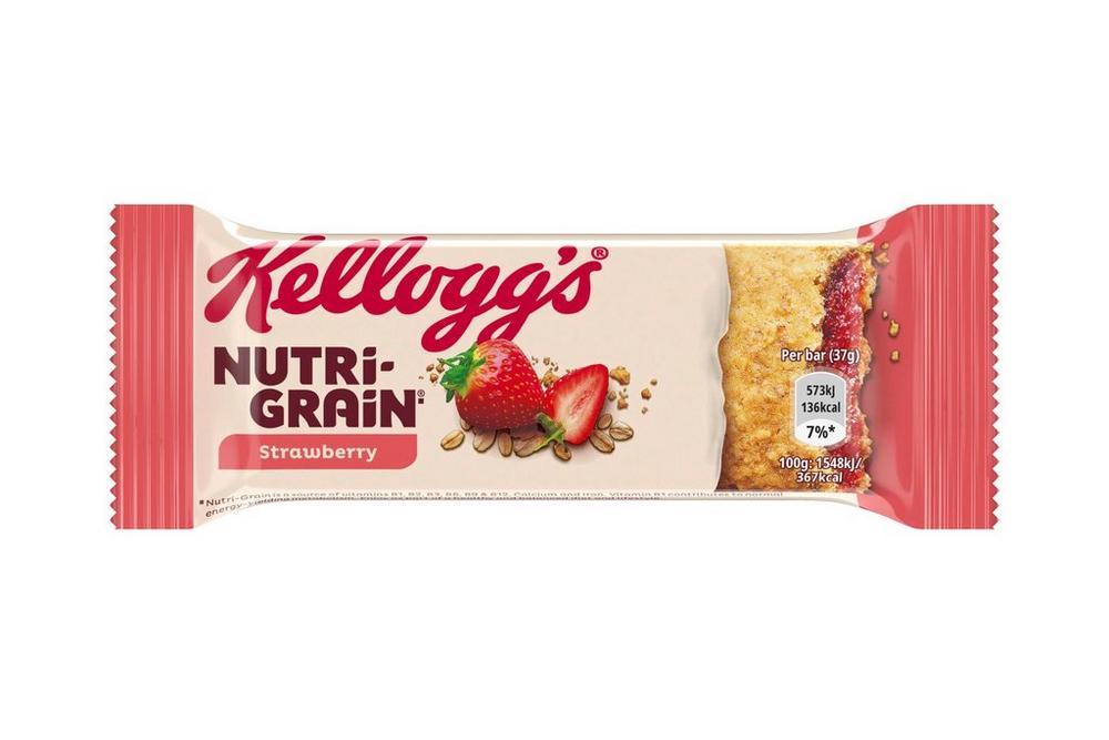 Kellogg's Nutri-Grain Breakfast Fruity Bar - Strawberry 37g (Box of 25)