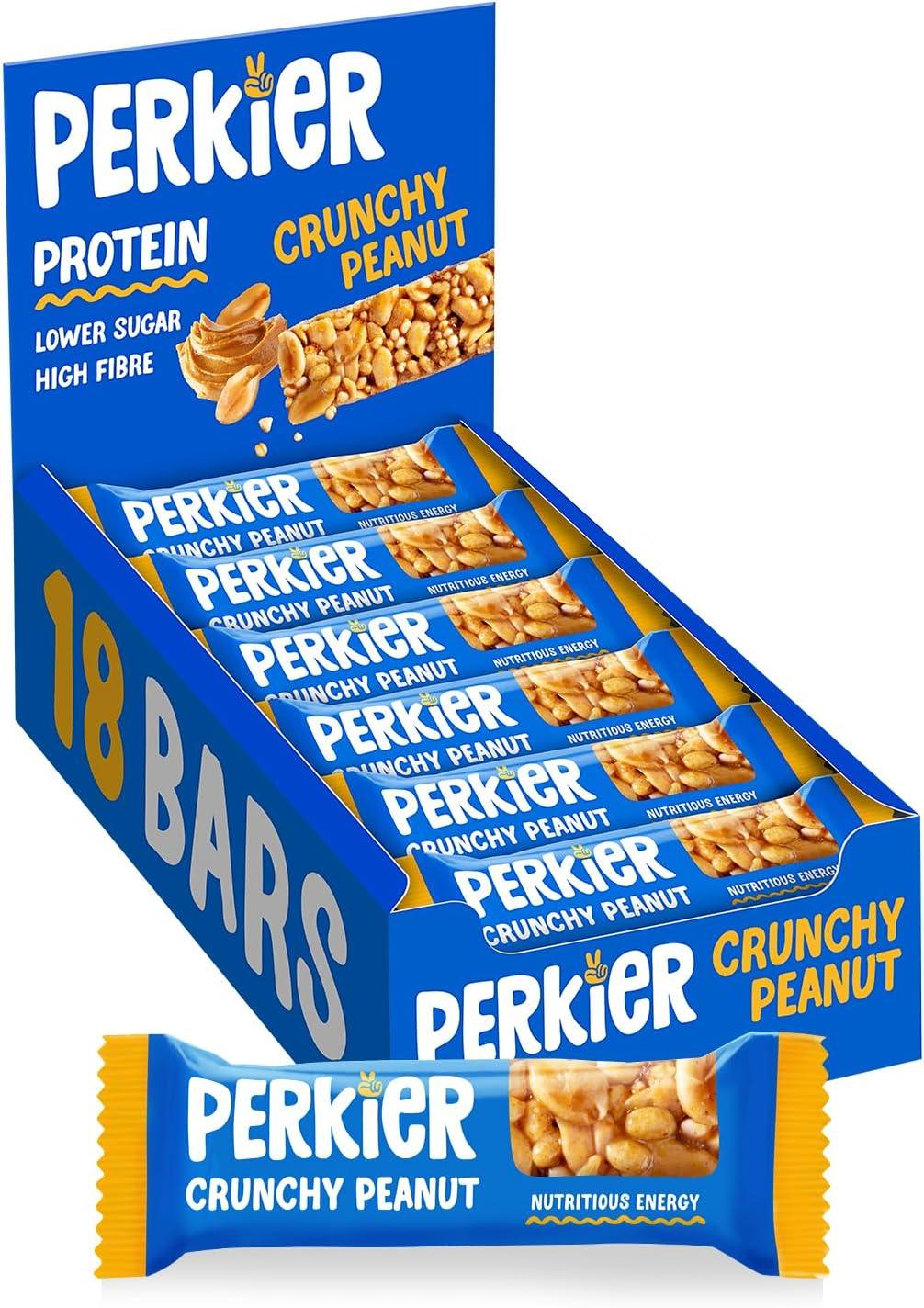 Perkier Crunchy Peanut Snack Bars (18 x 35g) – Vegan – Gluten Free - Vending Superstore