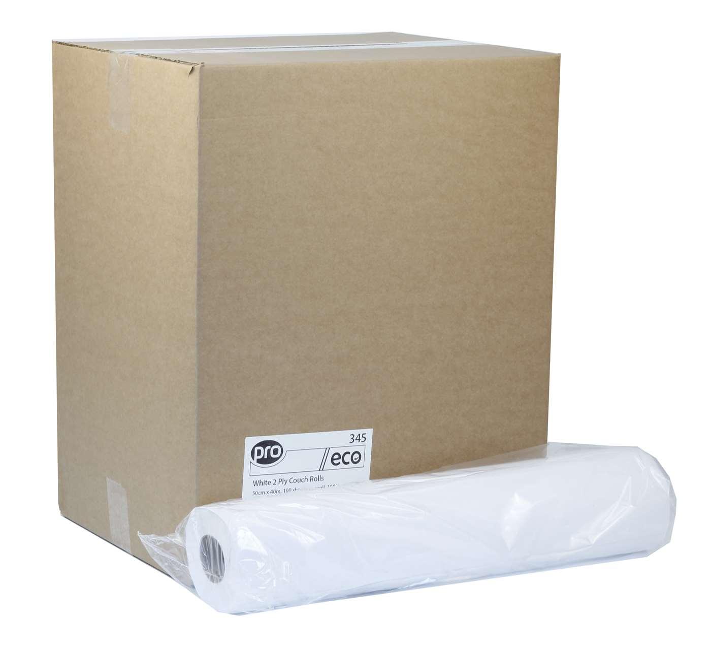 Couch Hygiene Roll 2ply White - 50cm x 40m (Pack of 12) - Vending Superstore