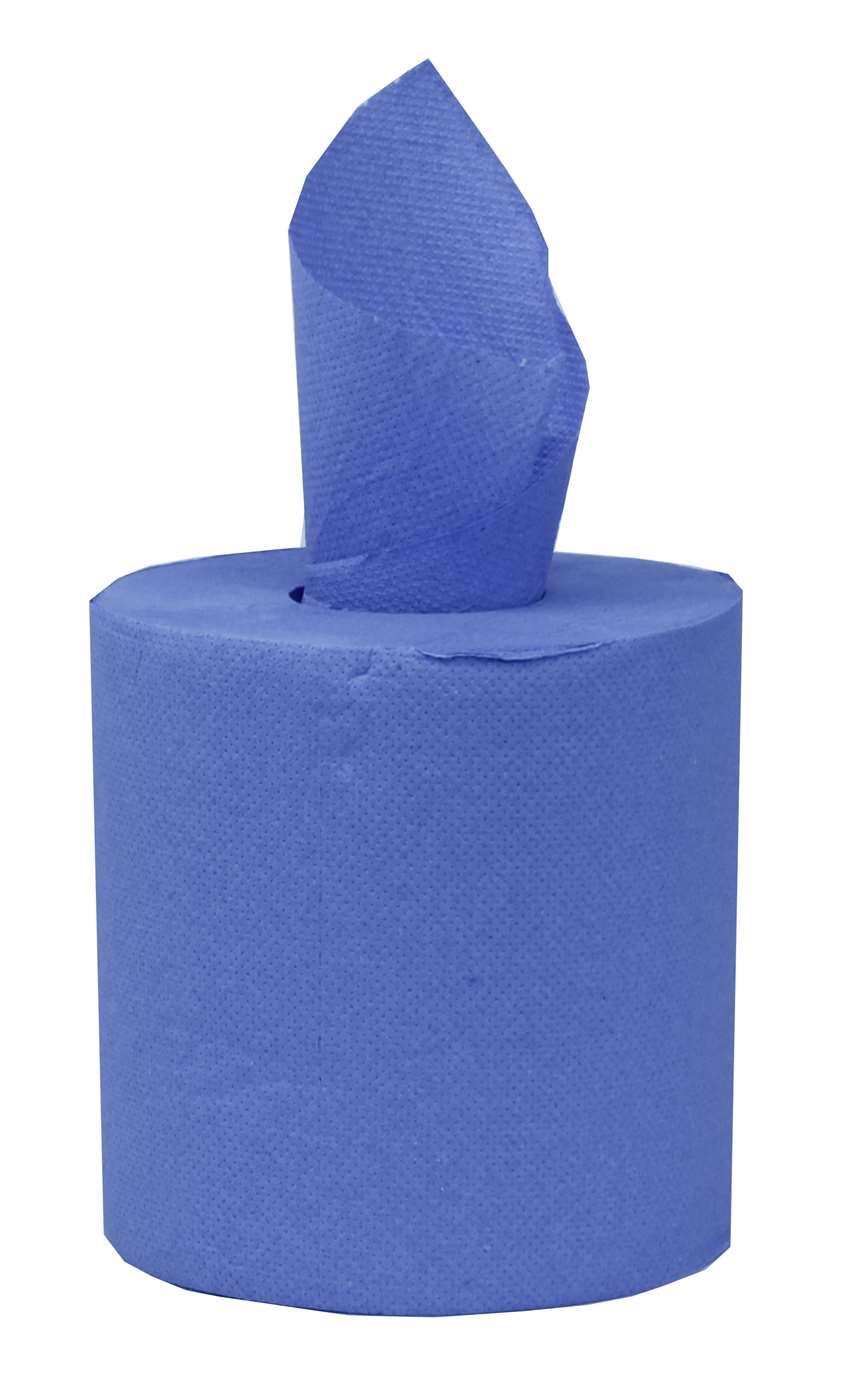 Pro Centrefeed Paper Rolls 2ply Blue - 16.6cm x 80m - (Pack of 6) - Vending Superstore