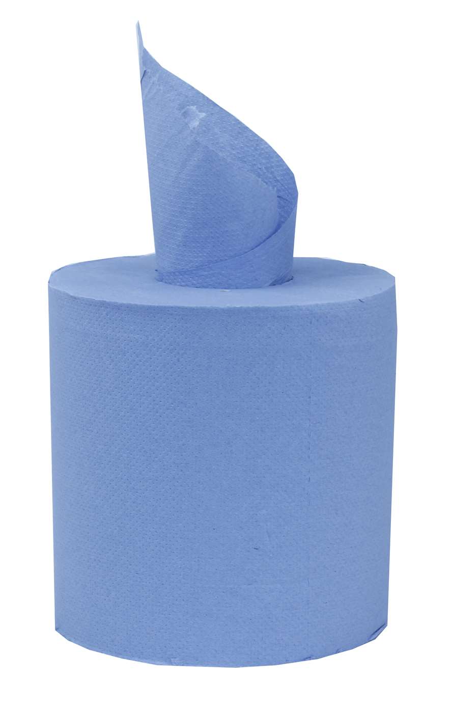 Pro Centrefeed Paper Rolls 2-Ply Blue - 16.6cm x 120m - Pack of 6