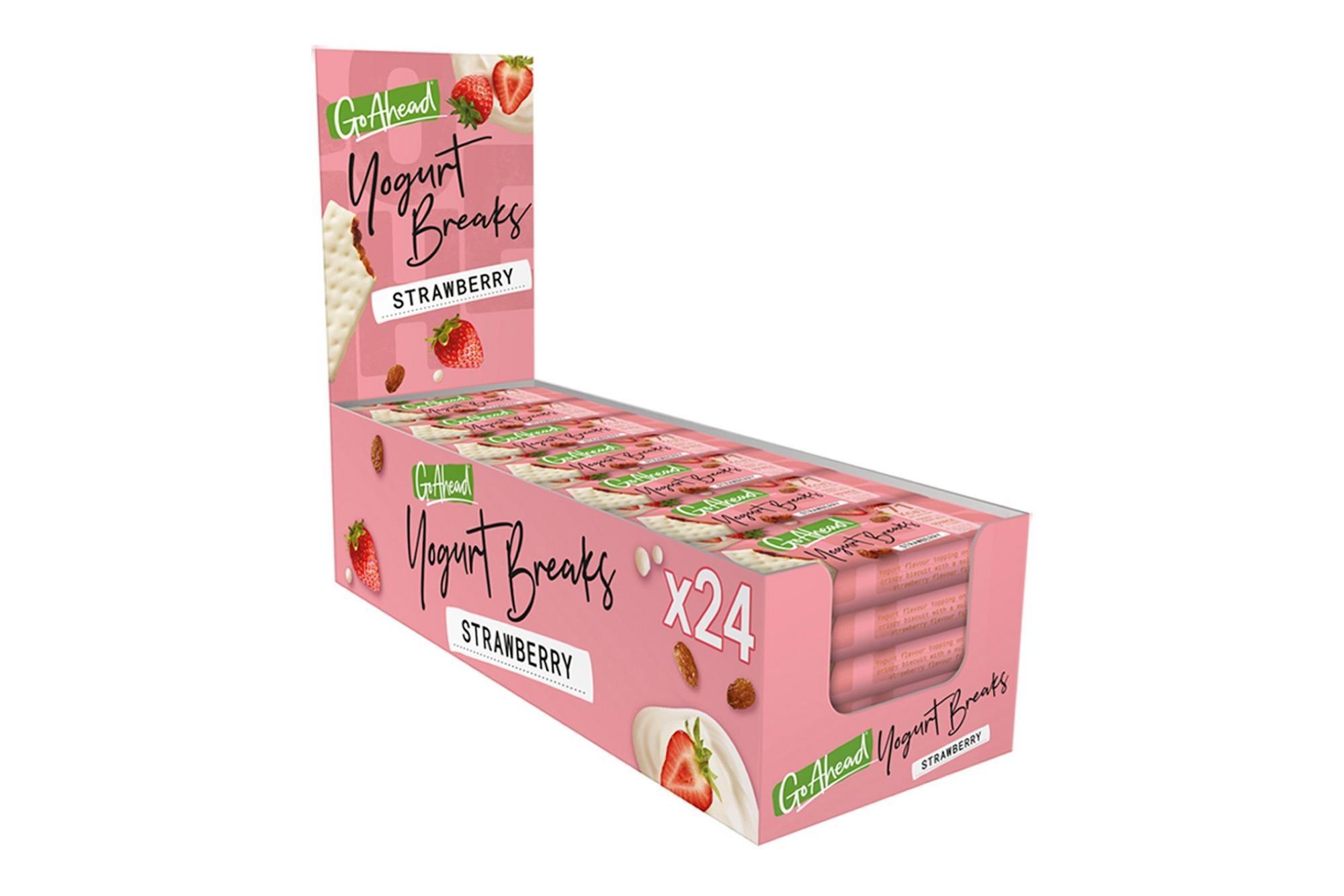 Go Ahead - Strawberry Yogurt Breaks - 24 Pack Cereal Bars (Twin Packs) - Vending Superstore