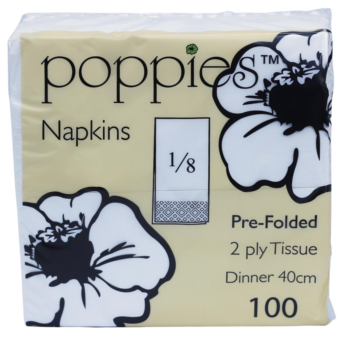 Professional 40cm 2ply White 8 Fold Dinner Napkins - (Case of 2000) - Vending Superstore