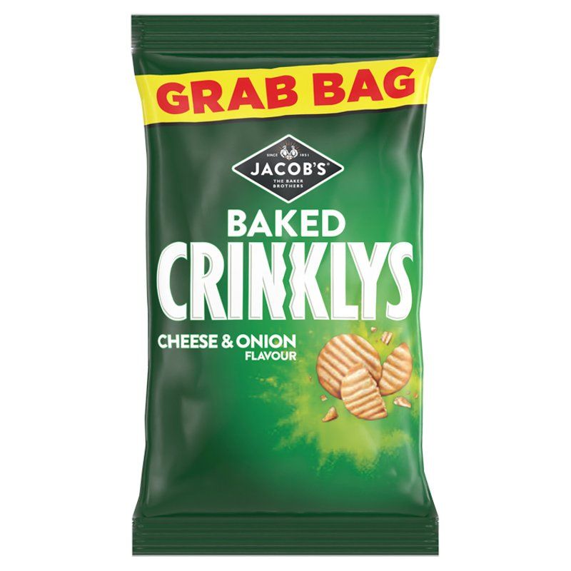 Jacob's Crinklys Cheese & Onion Grab Bag - 45g (Box of 30)