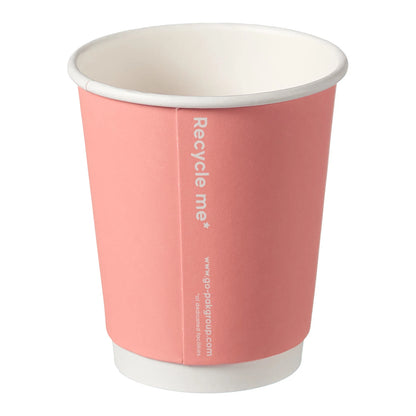 8oz Confetti Mixed Colour Double Wall Hot Cups - Case of 500