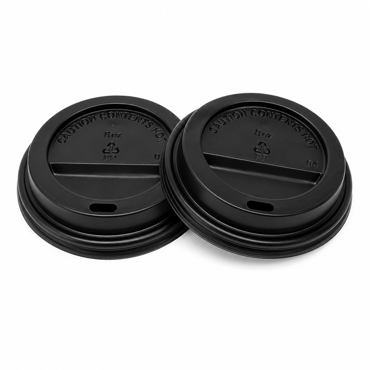 8oz Black Sip Through Coffee Cup Lids - Pack of 1000