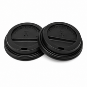 8oz Black Sip Through Coffee Cup Lids - Pack of 1000