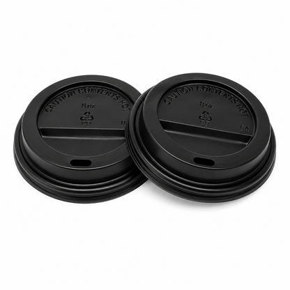 8oz Black Sip Through Coffee Cup Lids - Pack of 1000