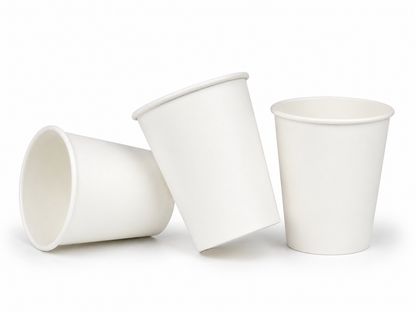 8oz White Single Wall Hot Cups - Box of 1000
